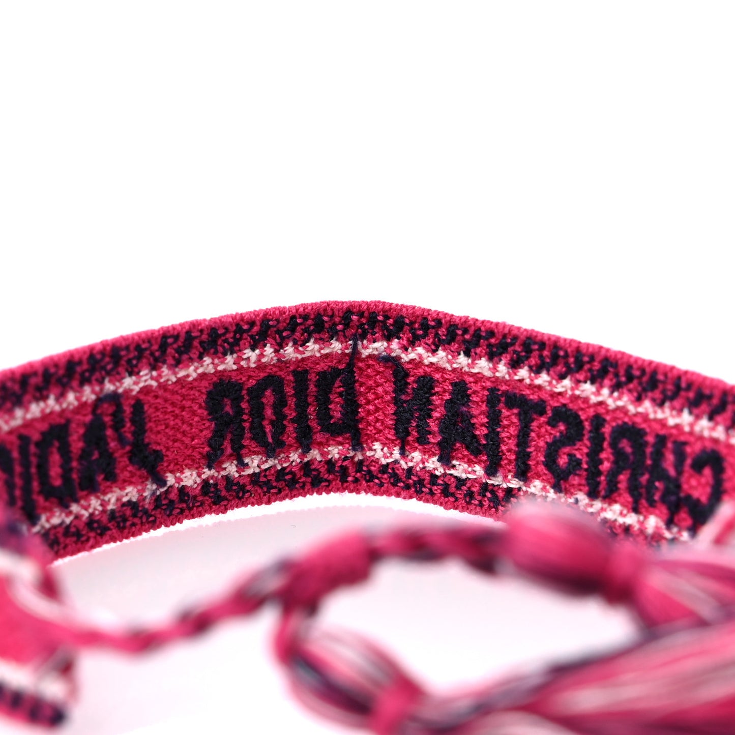 Woven Cotton J'Adior Friendship Bracelet Hot Pink