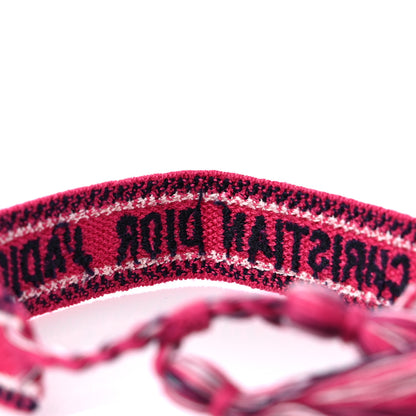 Christian Dior Woven Cotton J'Adior Friendship Bracelet Hot Pink 4 of 4