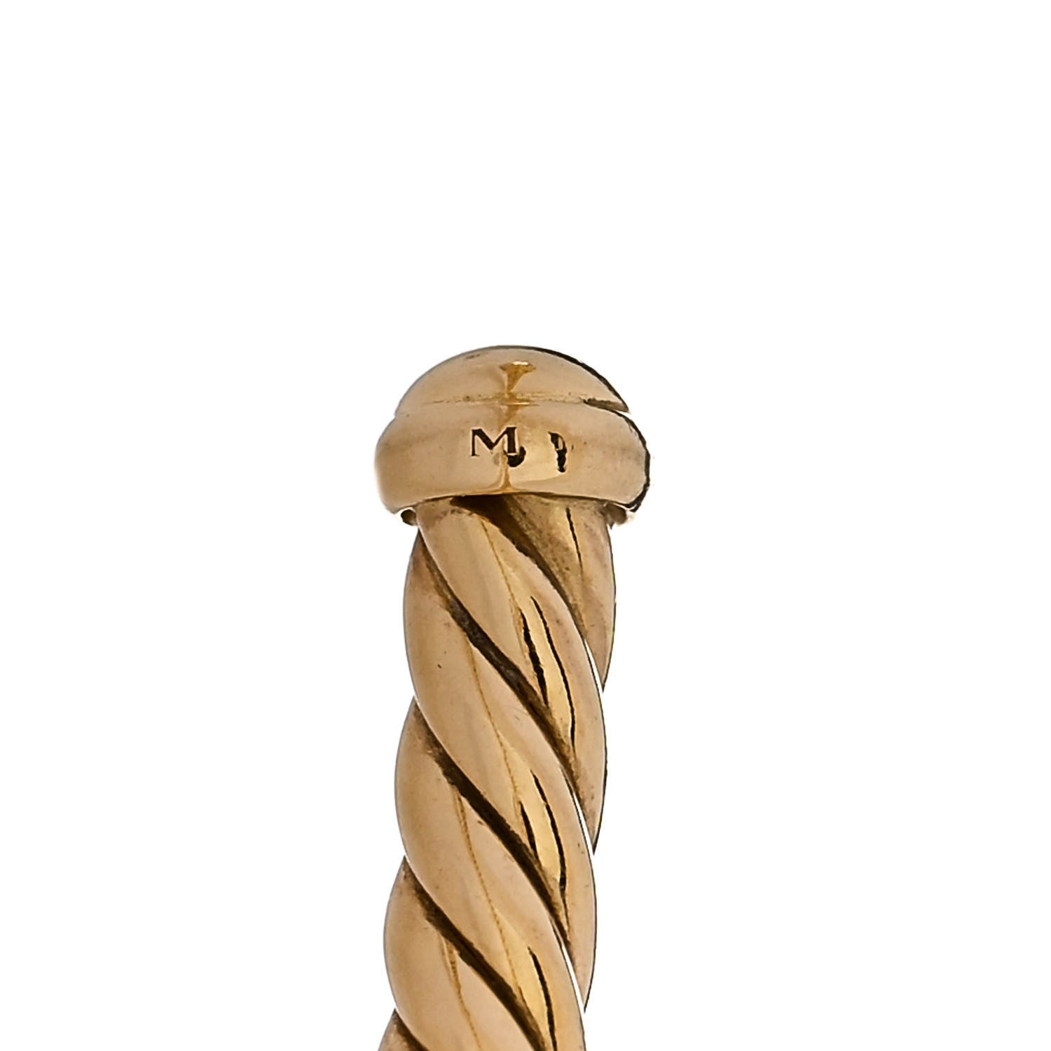 David Yurman 18K Yellow Gold 4mm Cablespira Bracelet 4 of 4