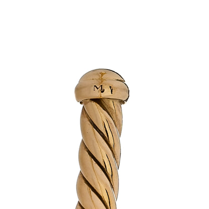 David Yurman 18K Yellow Gold 4mm Cablespira Bracelet 4 of 4