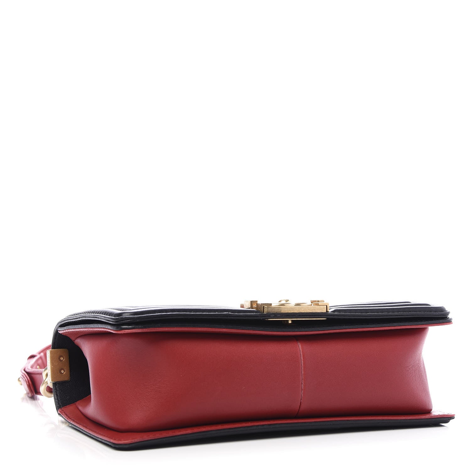 Chanel Lambskin Quilted Medium Boy Flap Red Black 4 of 11