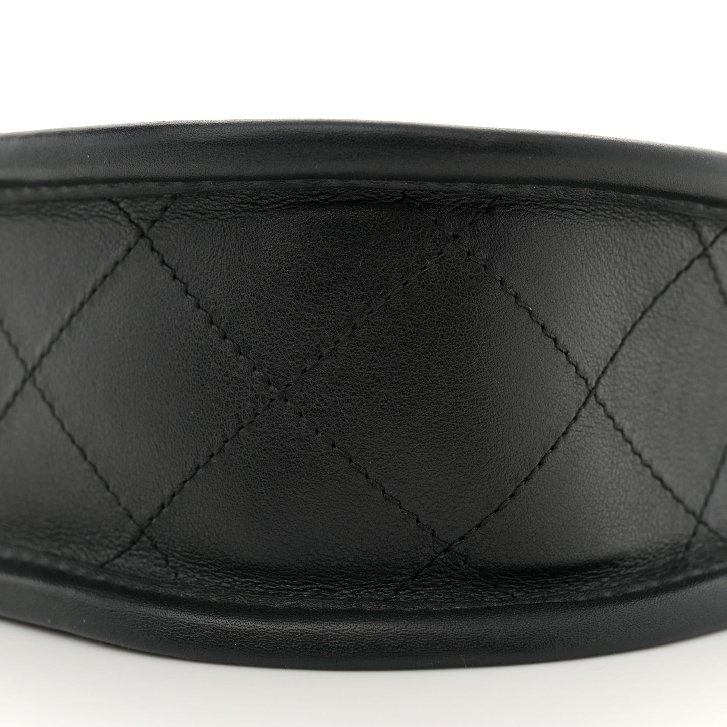 Calfskin Quilted Hobo Handbag Black