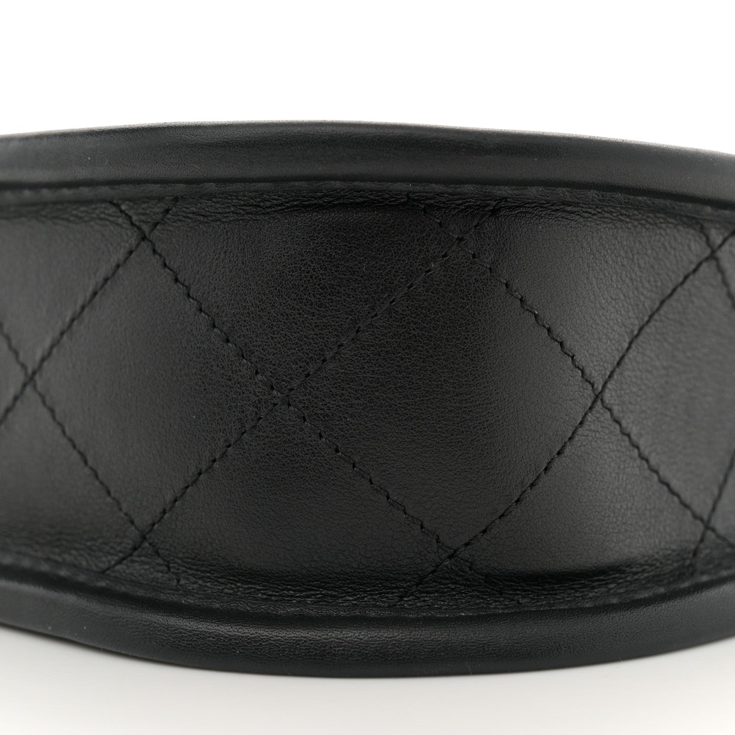 Chanel Calfskin Quilted Hobo Handbag Black 10 of 11