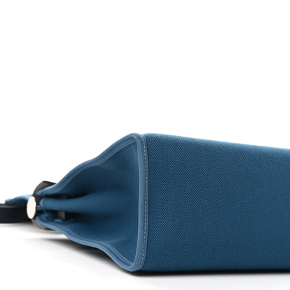 Hermes Military Toile Vache Hunter Herbag Zip PM 31 Deep Bleu Bleu Indigo 8 of 10