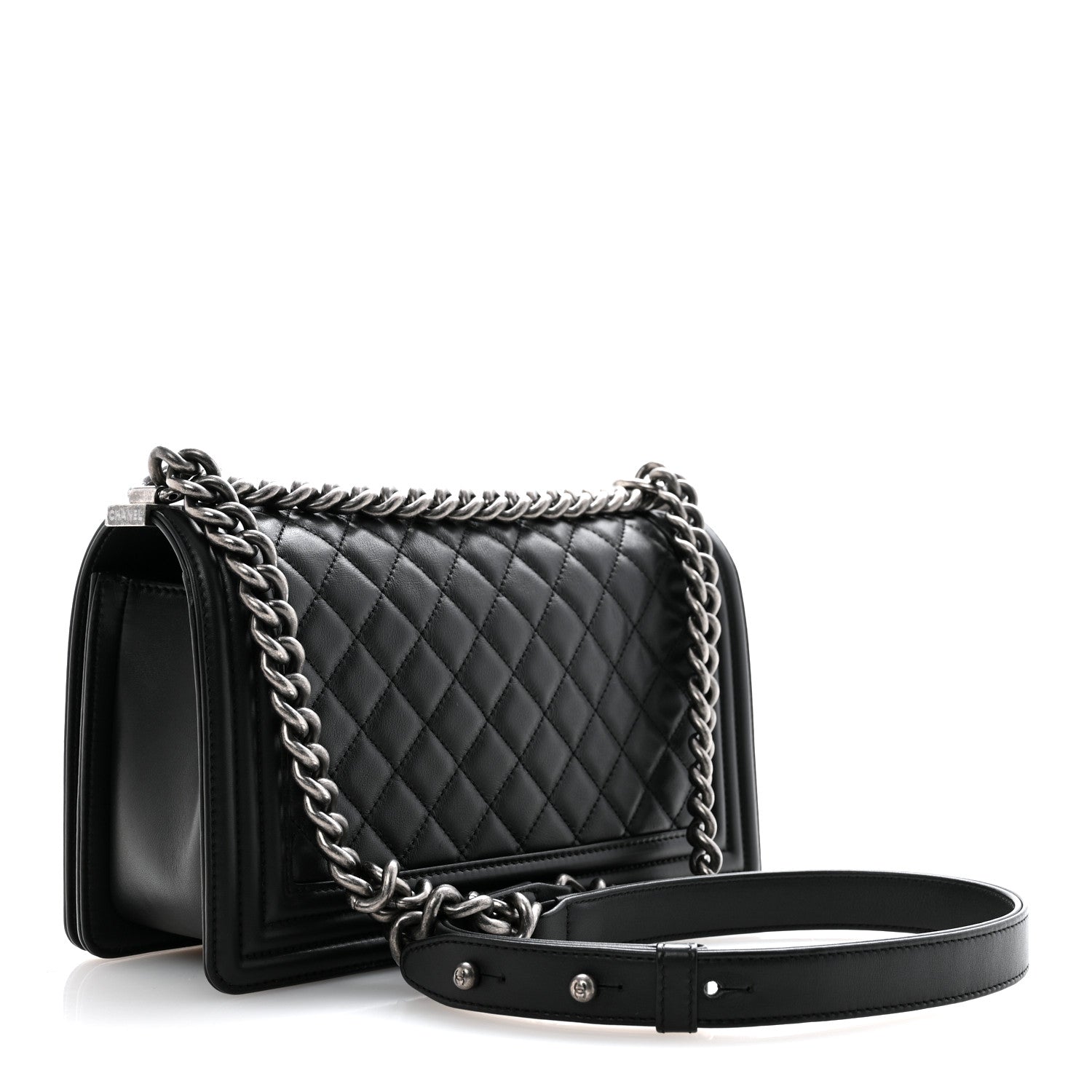 Chanel Calfskin Quilted Medium Boy Flap Black 3 of 11
