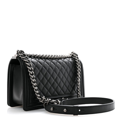 Chanel Calfskin Quilted Medium Boy Flap Black 3 of 11