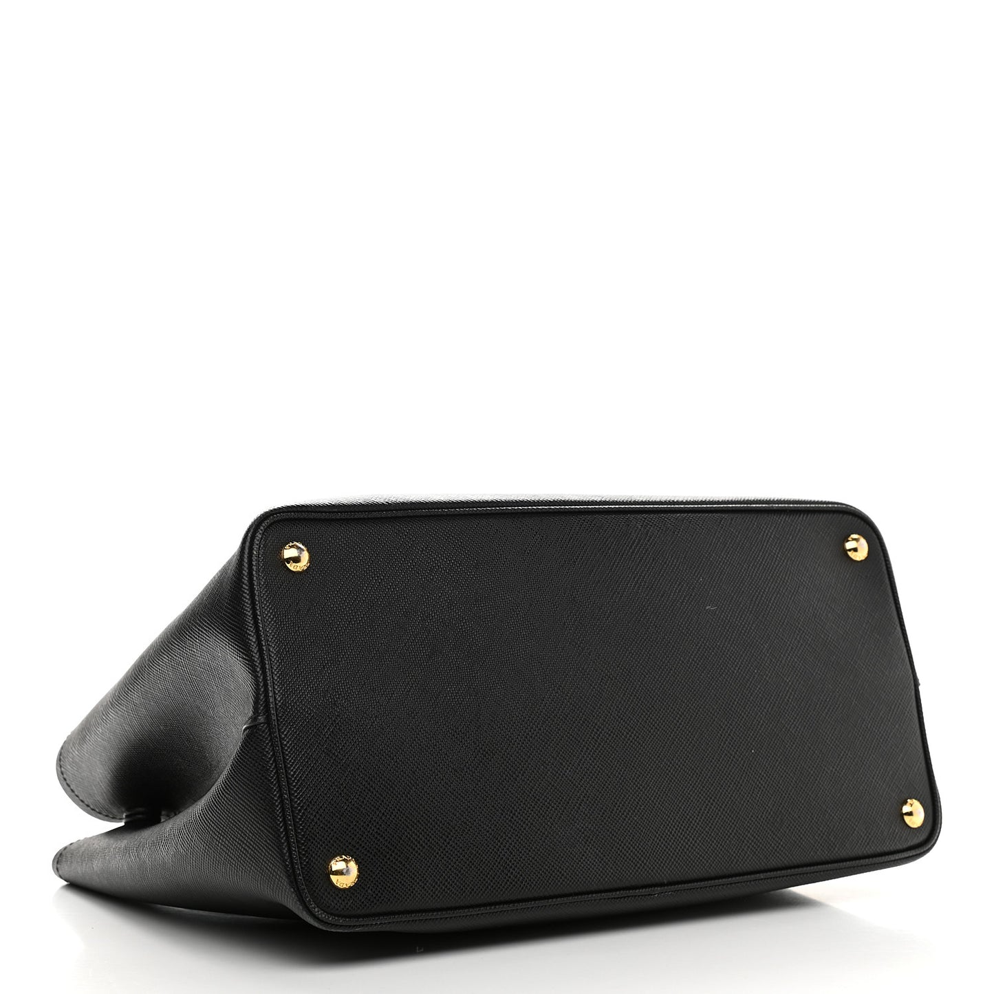 Saffiano Cuir Small Double Bag Black Fuoco