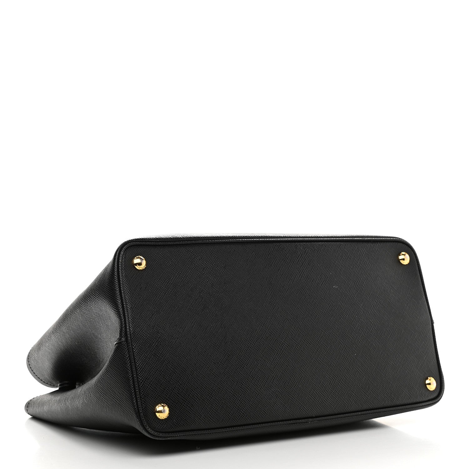 Prada Saffiano Cuir Small Double Bag Black Fuoco 4 of 10
