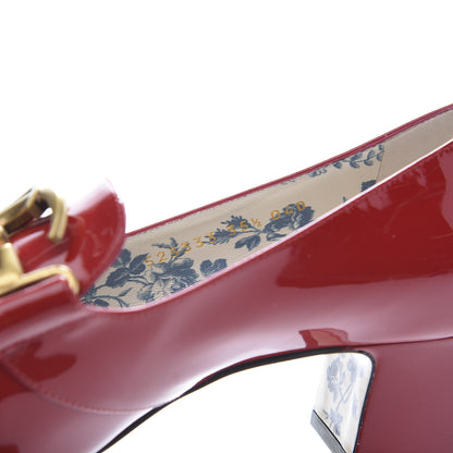 Gucci Vernice GG Victoire 55mm Loafer Pumps 35.5 Hibiscus Red 8 of 8