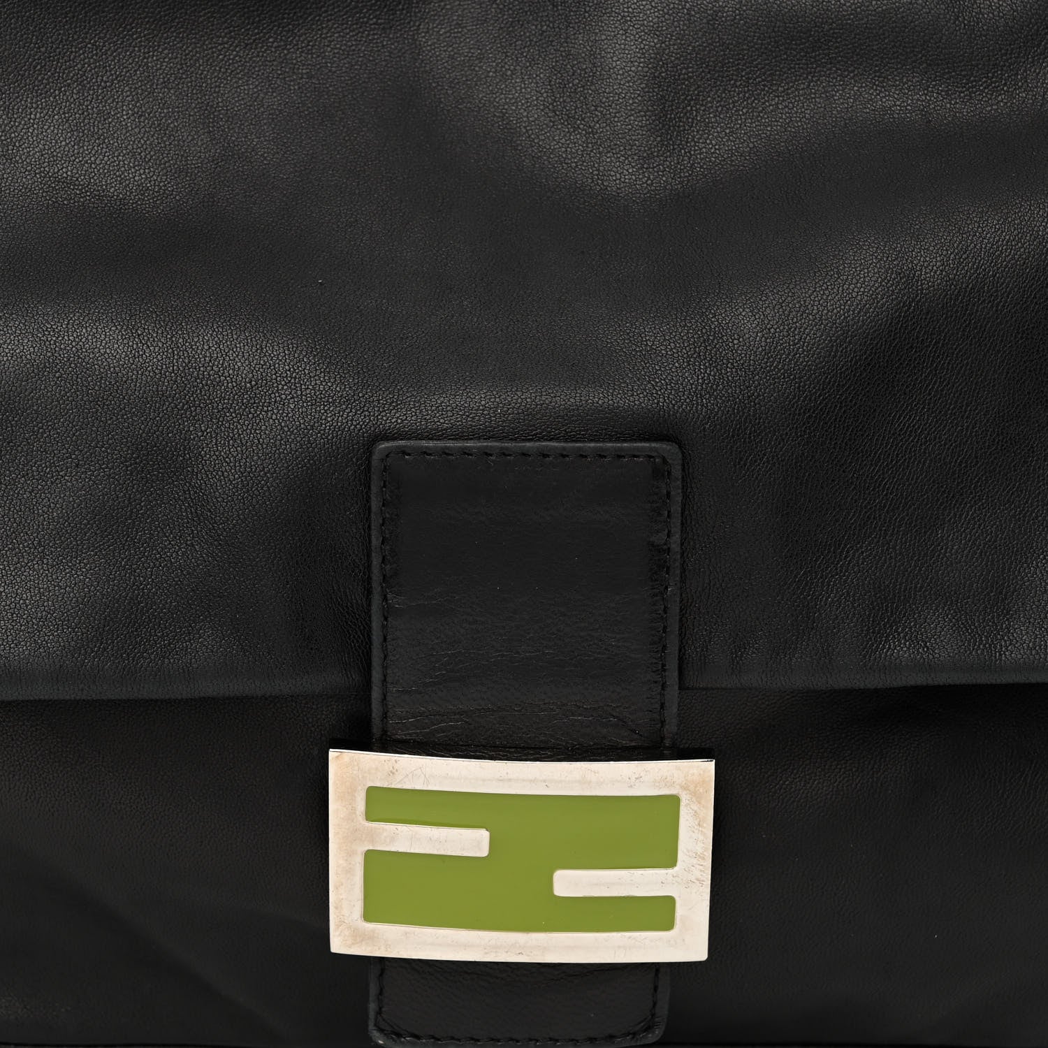 Fendi Calfskin Big Forever Mama Baguette Black 8 of 13