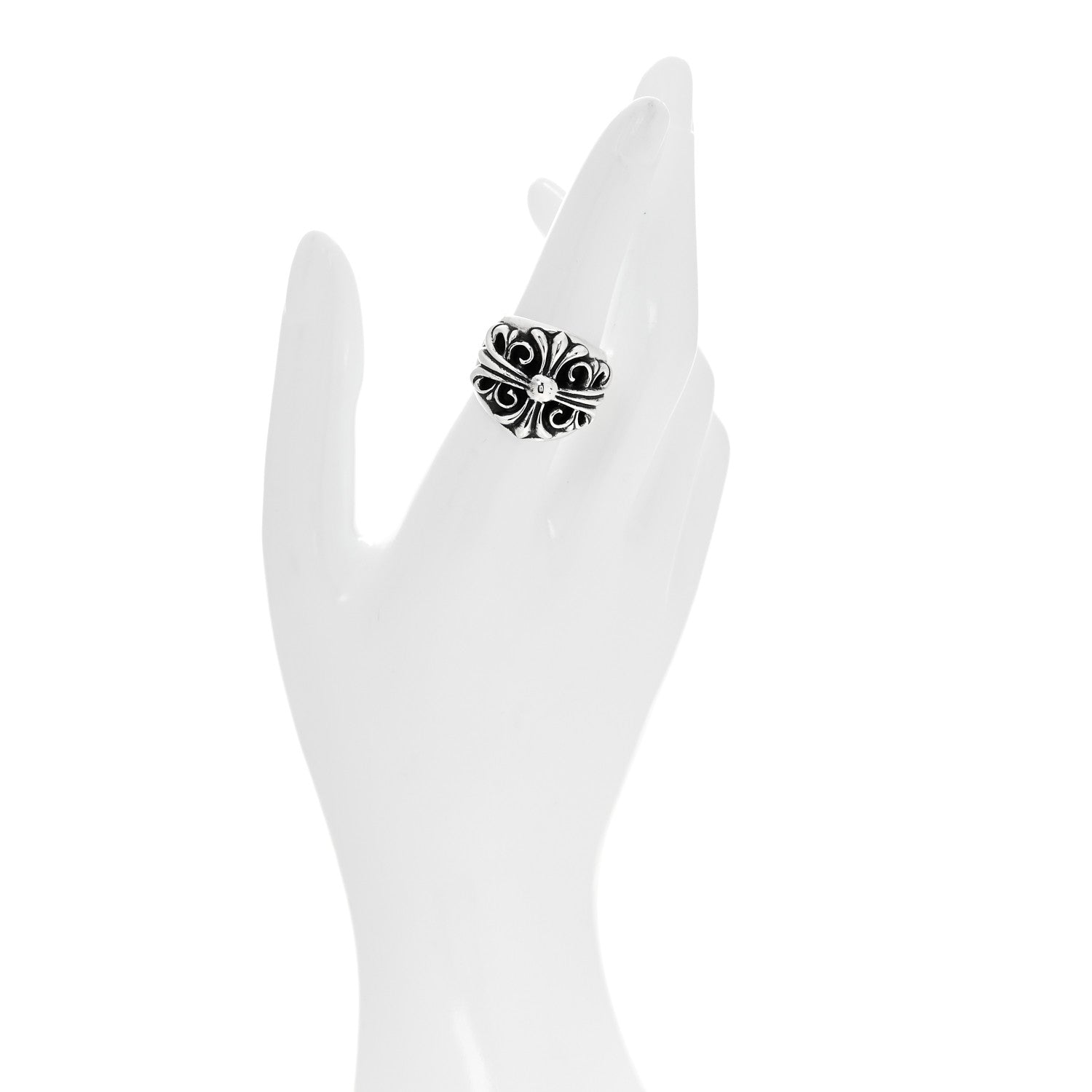 Chrome Hearts Sterling Silver Keeper Ring 54 7 2 of 4