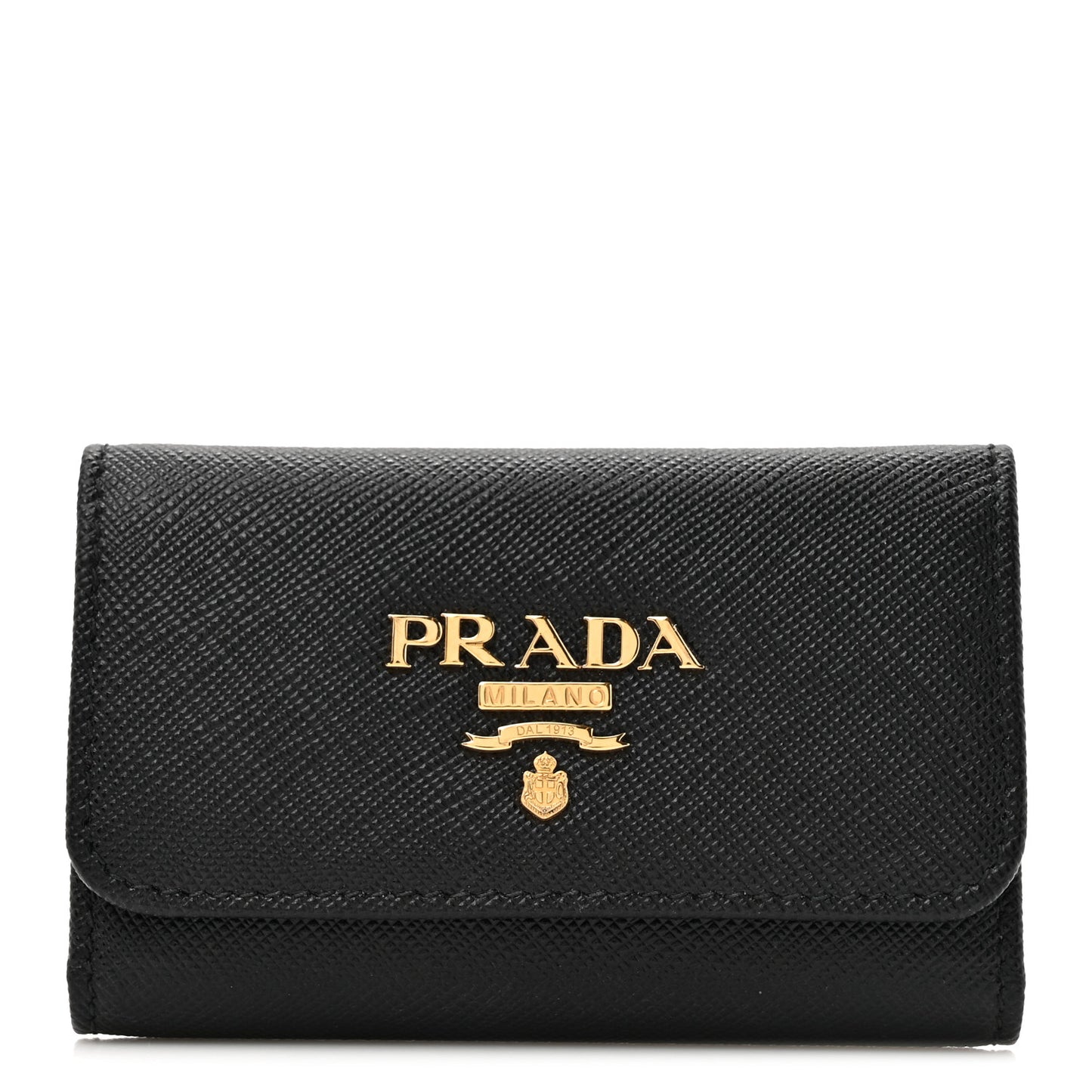 Saffiano 4 Key Holder Black