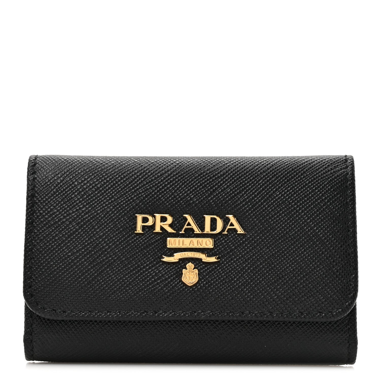 Prada Saffiano 4 Key Holder Black 1 of 8