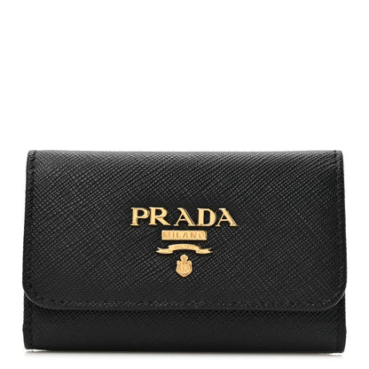 Prada Saffiano 4 Key Holder Black 1 of 8