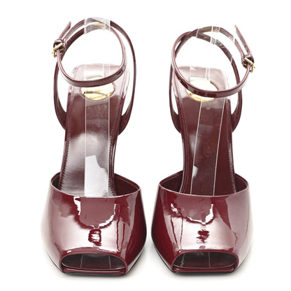 Saint Laurent Patent Calfskin La Scandale 110 Sandals 39 Grenat 3 of 9