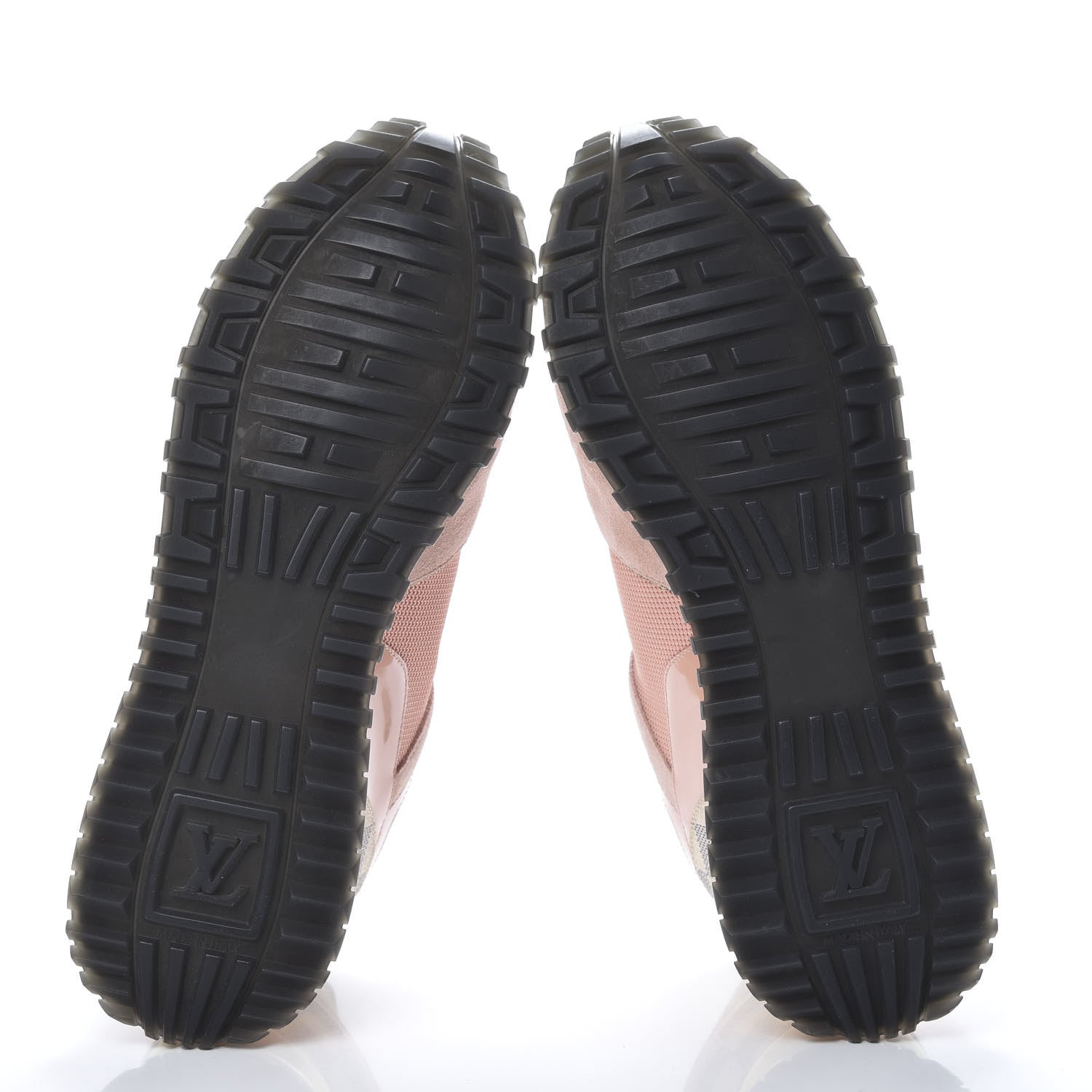 Louis Vuitton Suede Damier Azur Run Away Sneakers 39.5 Pink 5 of 7