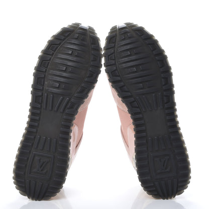 Louis Vuitton Suede Damier Azur Run Away Sneakers 39.5 Pink 5 of 7