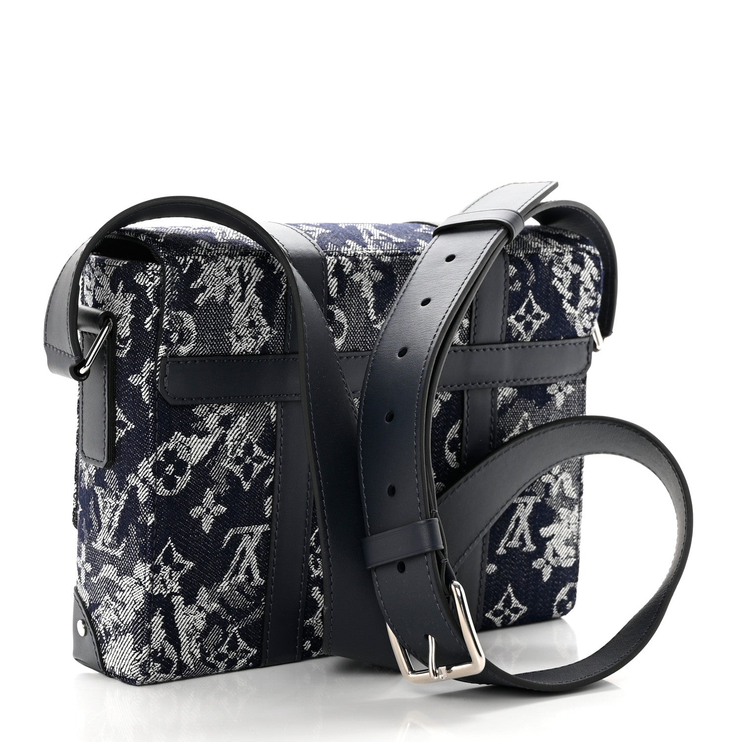 Louis Vuitton Monogram Tapestry Trunk Messenger Bleu 2 of 7