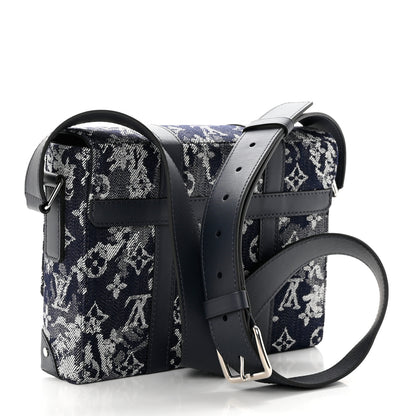 Louis Vuitton Monogram Tapestry Trunk Messenger Bleu 2 of 7