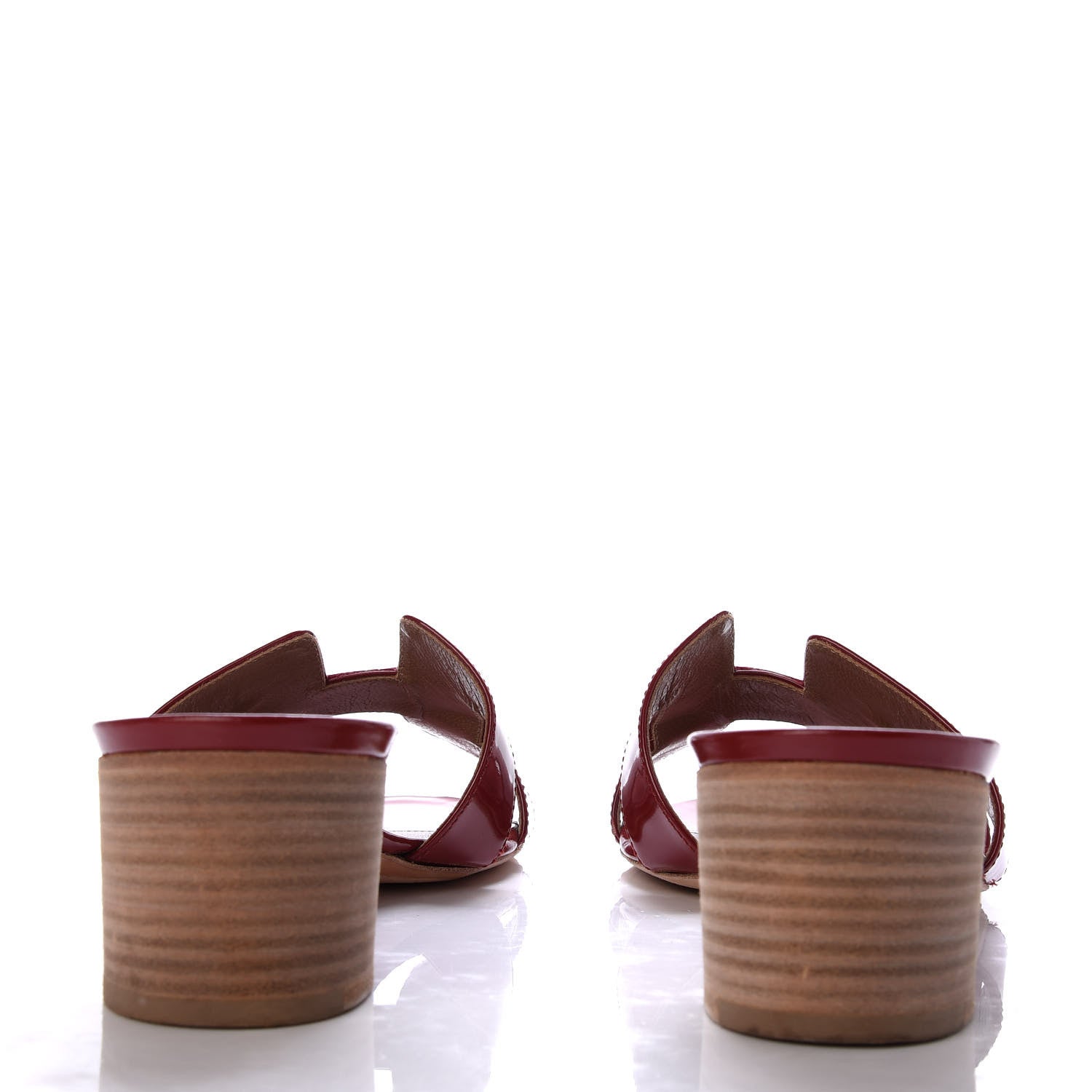 Hermes Patent Oasis Sandals 41 Cherry Tomato 6 of 9