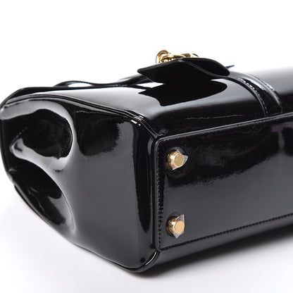 Celine Patent Calfskin Small 16 Top Handle Bag Black 8 of 9