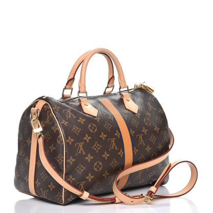 Louis Vuitton Monogram My LV Heritage Speedy Bandouliere 30 Moutarde Blue de France 4 of 9