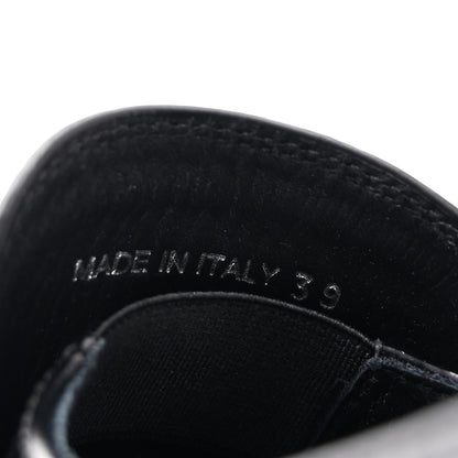 Prada Spazzolato Metal Triangle Logo 50mm Loafers 39 Black 9 of 10