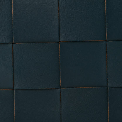 Bottega Veneta Lambskin Maxi Intrecciato Mini Cassette Crossbody Bag Petrol Blue 7 of 9