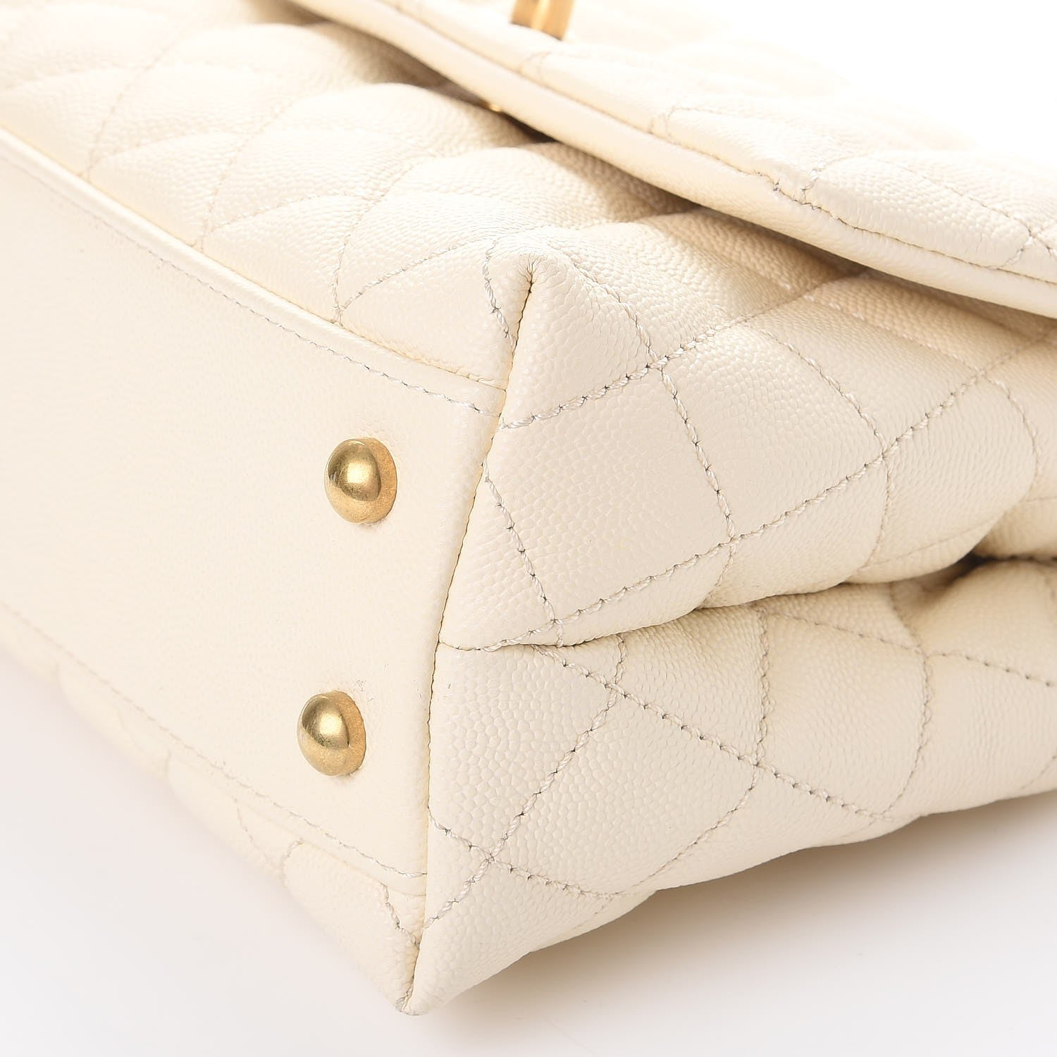 Chanel Caviar Quilted Mini Coco Handle Flap Light Beige 9 of 11