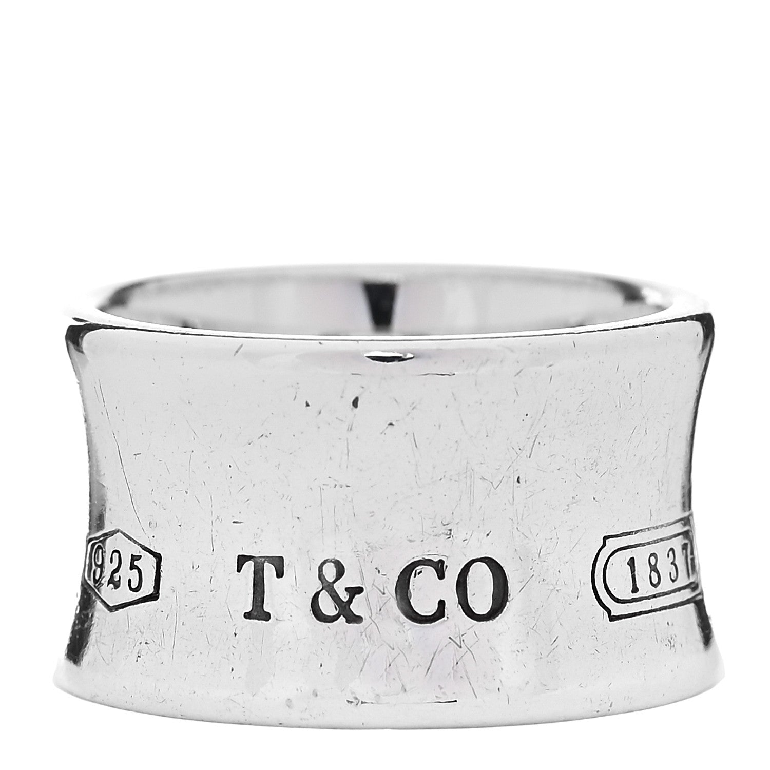 Tiffany Sterling Silver Wide 1837 Ring 51 5.75 1688400 – FASHIONPHILE