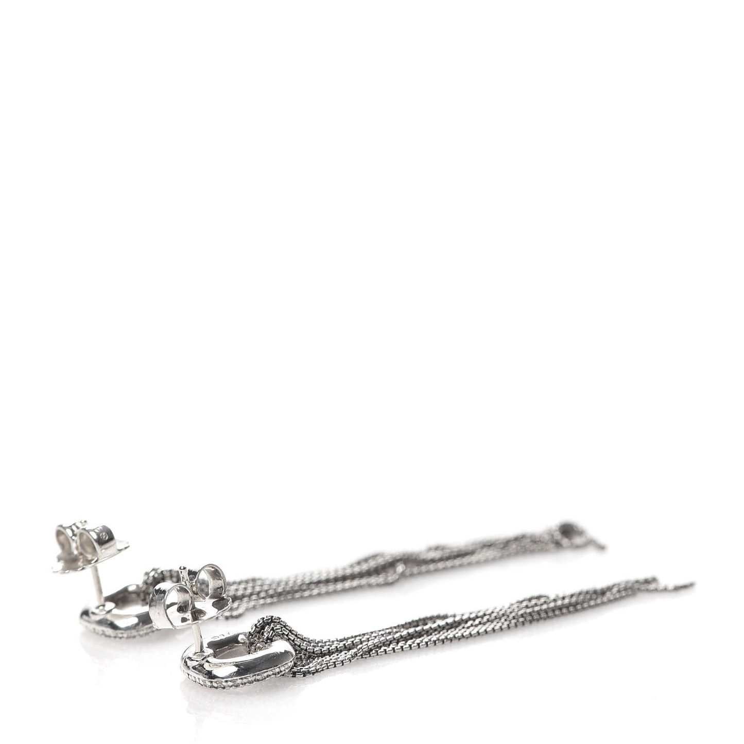 Sterling Silver Diamond Waterfall Drop Earrings