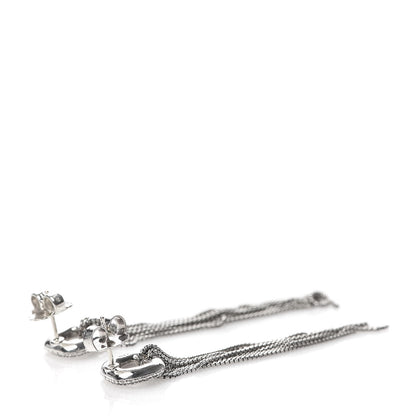 David Yurman Sterling Silver Diamond Waterfall Drop Earrings 3 of 5
