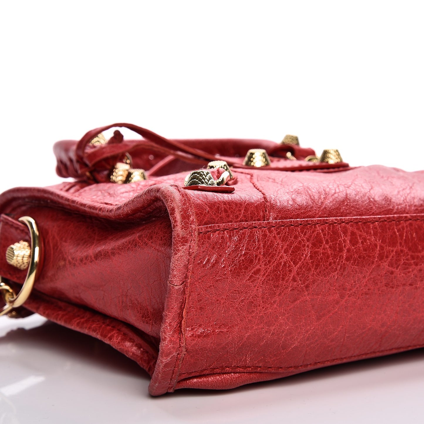 Agneau Giant 12 Gold Hardware Mini City Rouge Cardinal