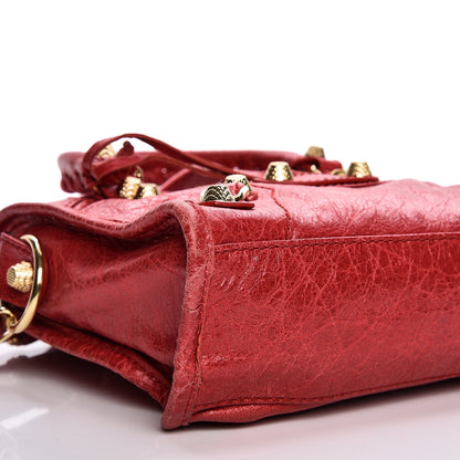 Balenciaga Agneau Giant 12 Gold Hardware Mini City Rouge Cardinal 9 of 12