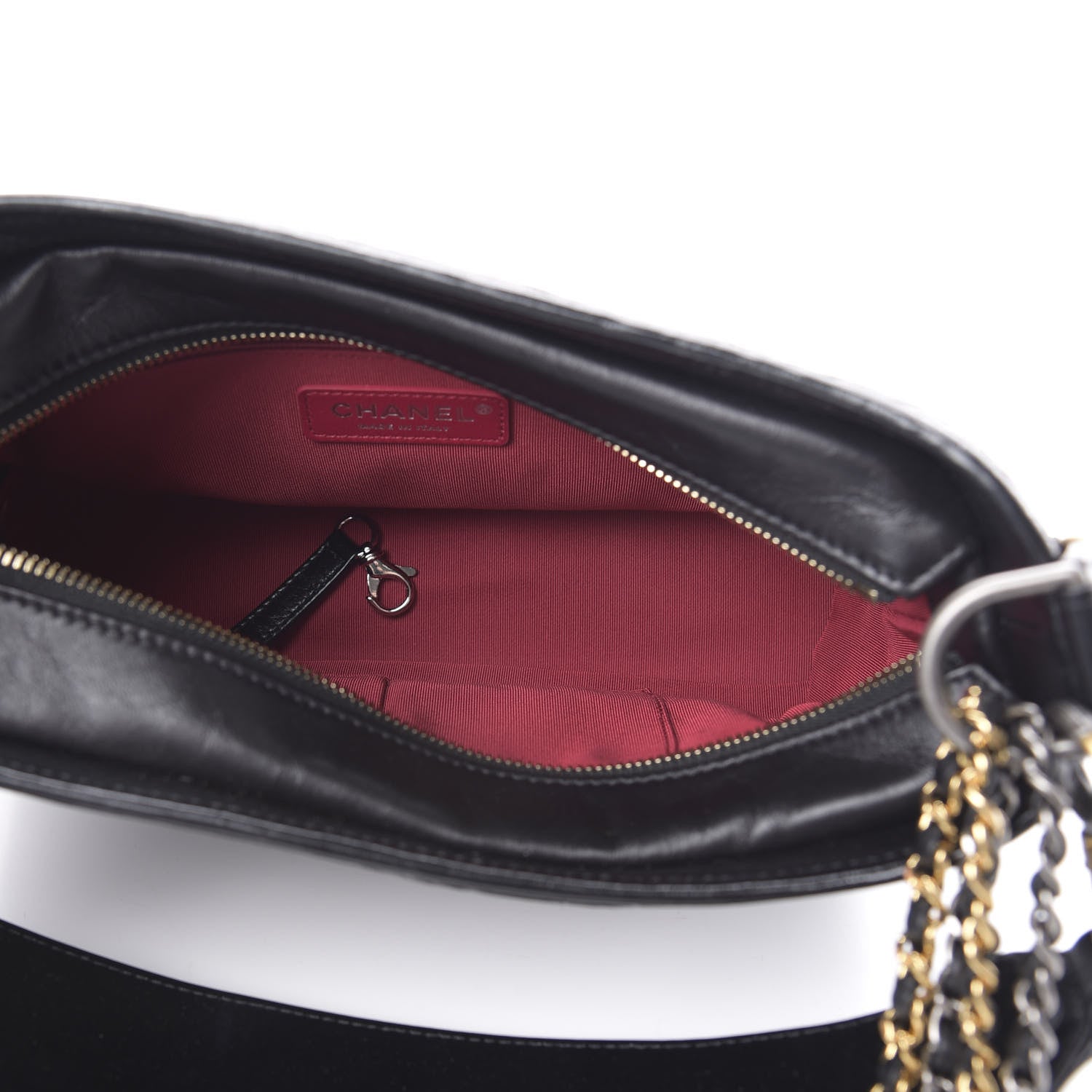 Chanel Aged Smooth Calfskin Quilted Medium Gabrielle Logo Hobo Black 5 of 11