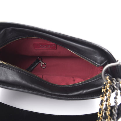 Chanel Aged Smooth Calfskin Quilted Medium Gabrielle Logo Hobo Black 5 of 11