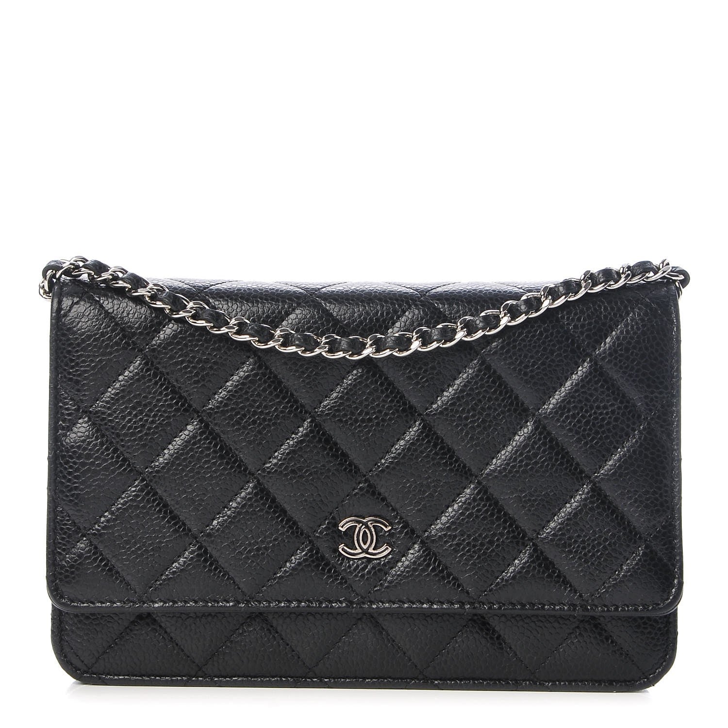 Chanel Caviar Quilted Wallet On Chain WOC Black 1 of 10