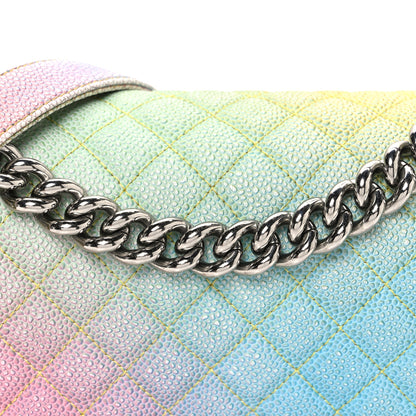 Chanel Caviar Quilted Medium Cuba Rainbow Boy Flap Multicolor 8 of 10
