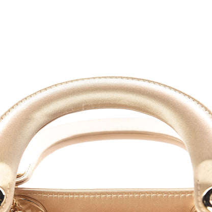 Christian Dior Satin Beaded Mini Lady Dior Gold 9 of 14