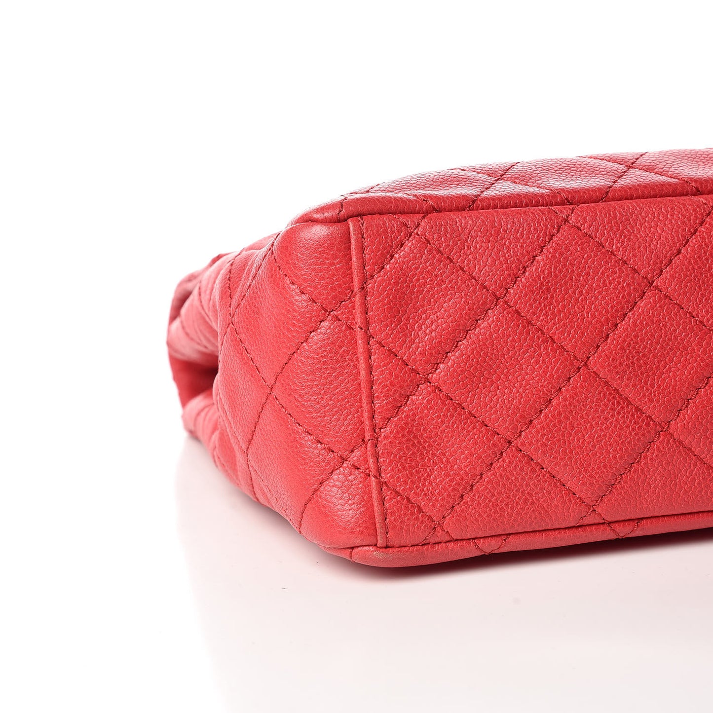 Washed Caviar Quilted Maxi Single Flap Fuchsia