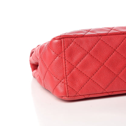 Chanel Washed Caviar Quilted Maxi Single Flap Fuchsia 5 of 9