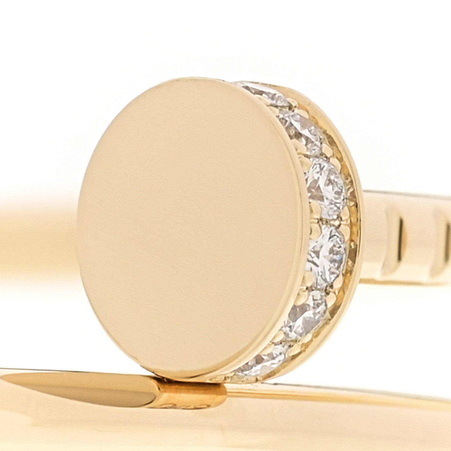 Cartier 18K Yellow Gold Diamond Small Juste Un Clou Bracelet 16 3 of 5