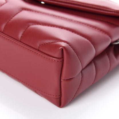 Saint Laurent Calfskin Y Quilted Monogram Toy Loulou Crossbody Bag New Lipstick 7 of 12