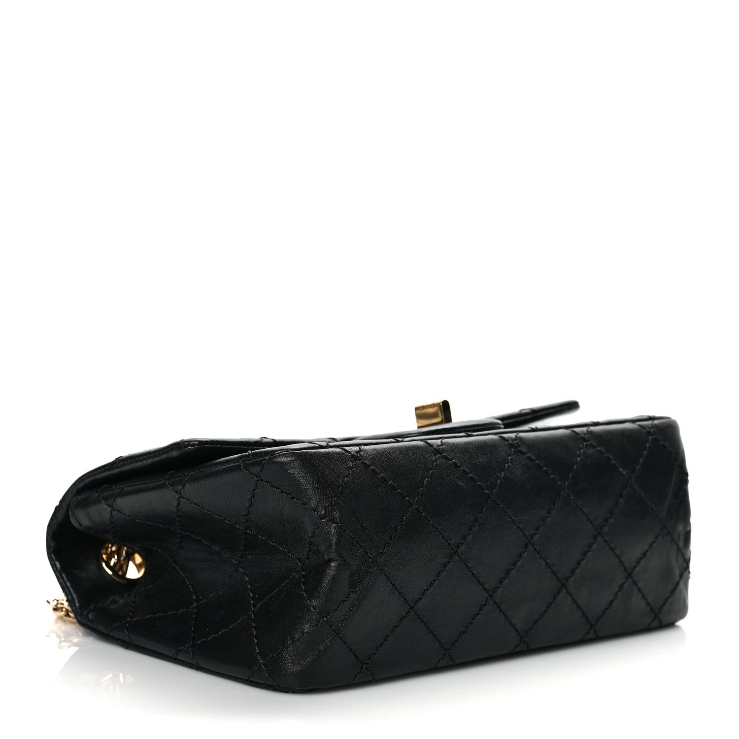 Chanel Aged Calfskin Quilted 2.55 Reissue Mini Flap Black 4 of 11