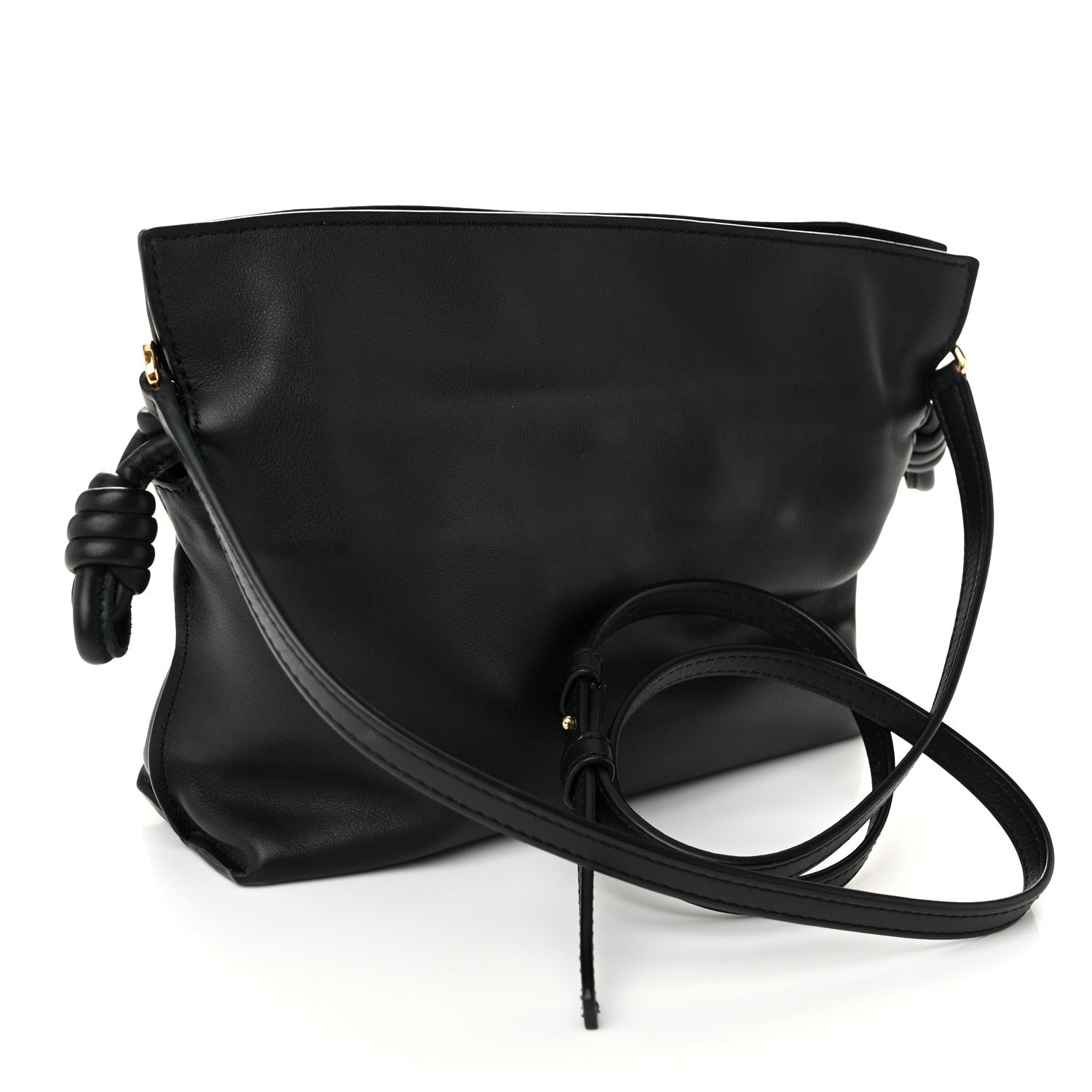 Loewe Calfskin Mini Flamenco Knot Clutch Black 3 of 9