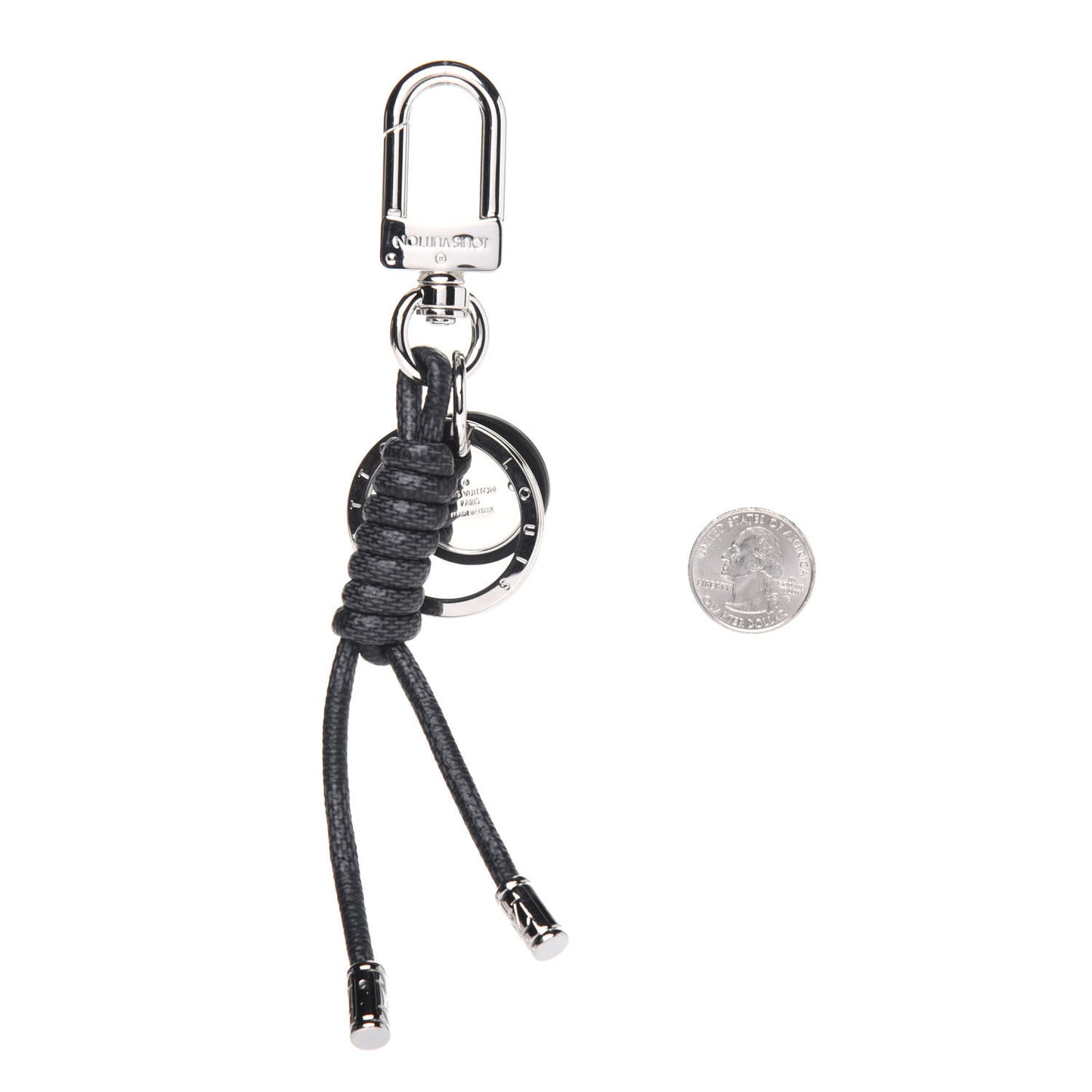 Palladium Damier Graphite Rope Bag Charm Key Holder