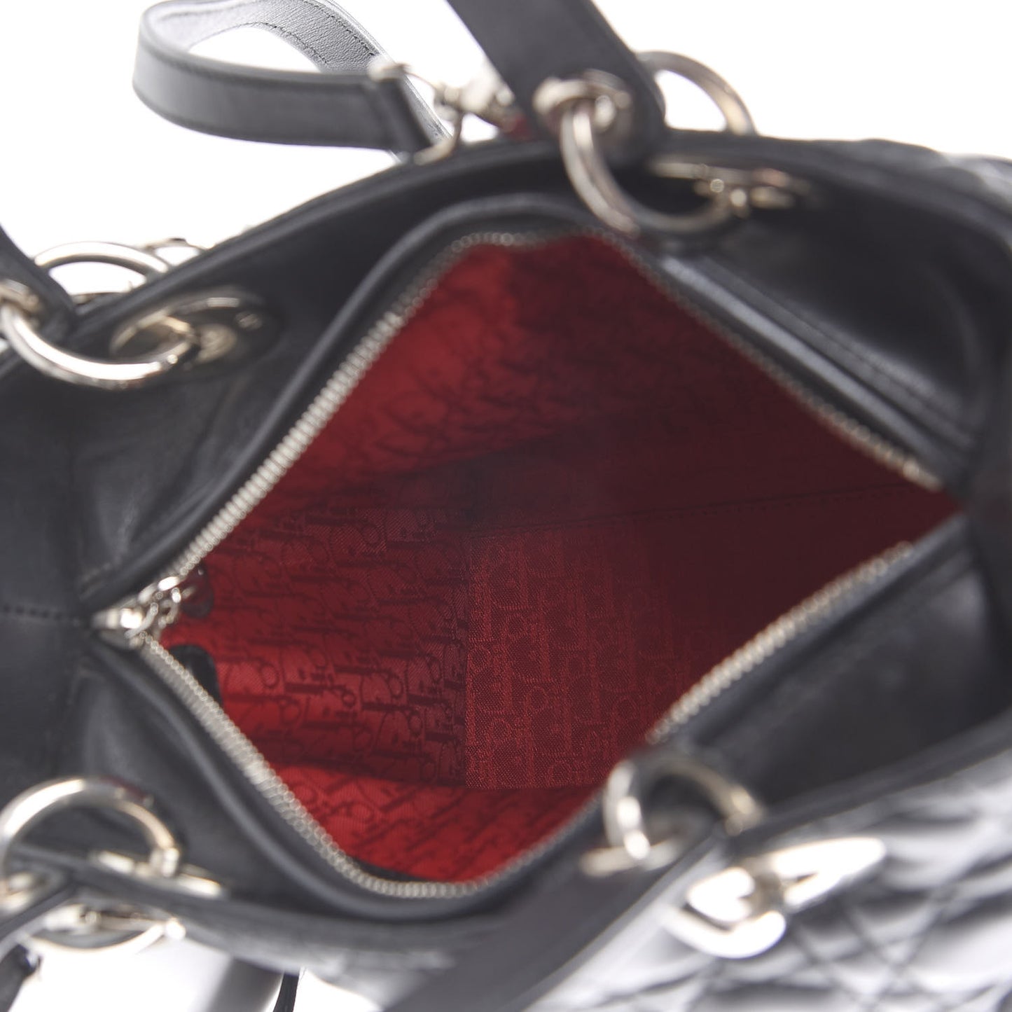 Lambskin Cannage Medium Lady Dior Black