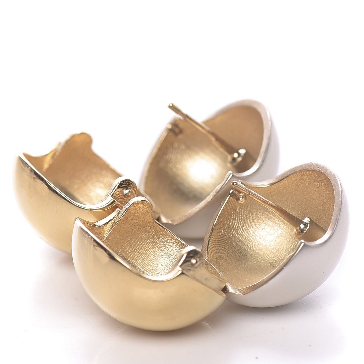 Metal Pearl Planete LV Earrings Gold
