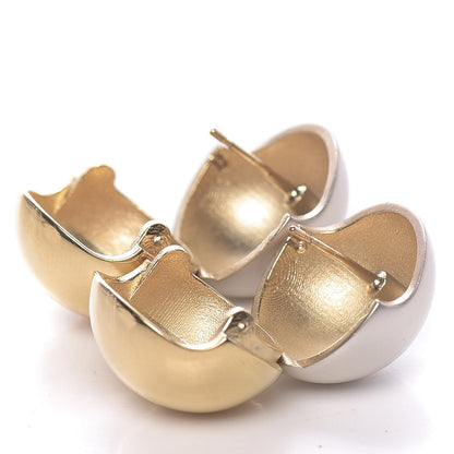 Louis Vuitton Metal Pearl Planete LV Earrings Gold 4 of 5