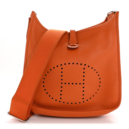 Hermes Taurillon Clemence Evelyne III PM Orange 8 of 12
